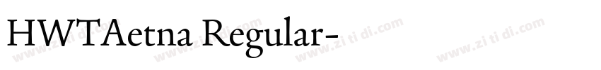 HWTAetna Regular字体转换